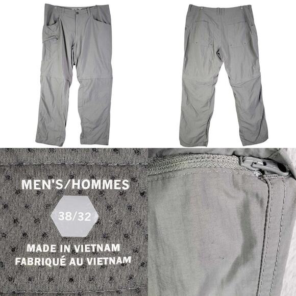 Mountain Hardware Convertible Cargo Pants Mens Size 38x32 Zip Off Shorts Nylon - Picture 1 of 10
